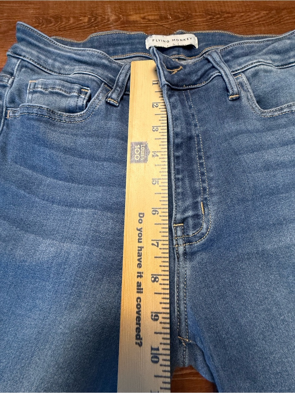 Flying Monkey Women’s Size 30 Light Wash Stretch Slim Straight Jeans - Picture 4 of 11